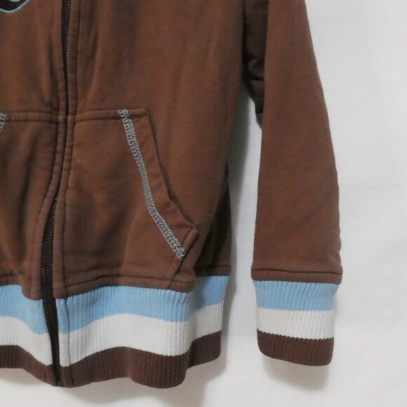 NIKE | size 6 | Brown Zip-Up Hoodie | Embroidered NIKE Logo - Picture 10 of 15